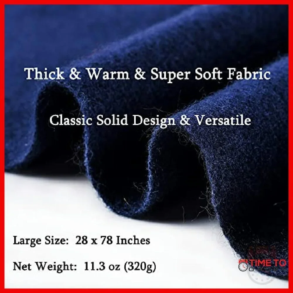 Large Winter Wool Scarf Shawl Wrap - Super Soft Warm Pashmina Travel